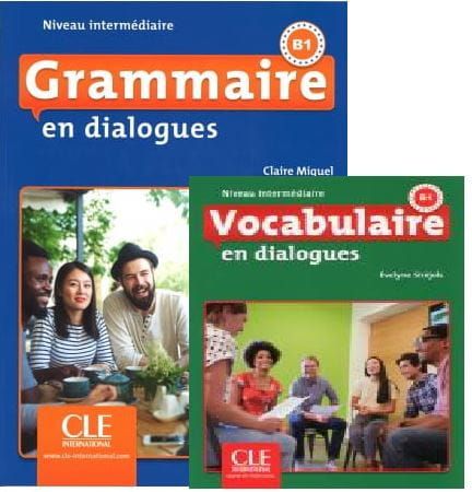 Seria En dialogues grammaire + vocabulaire niveau intermediaire - zestaw 1