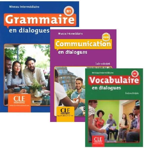 Seria En dialogues grammaire + vocabulaire + communication niveau intermediaire - zestaw 2